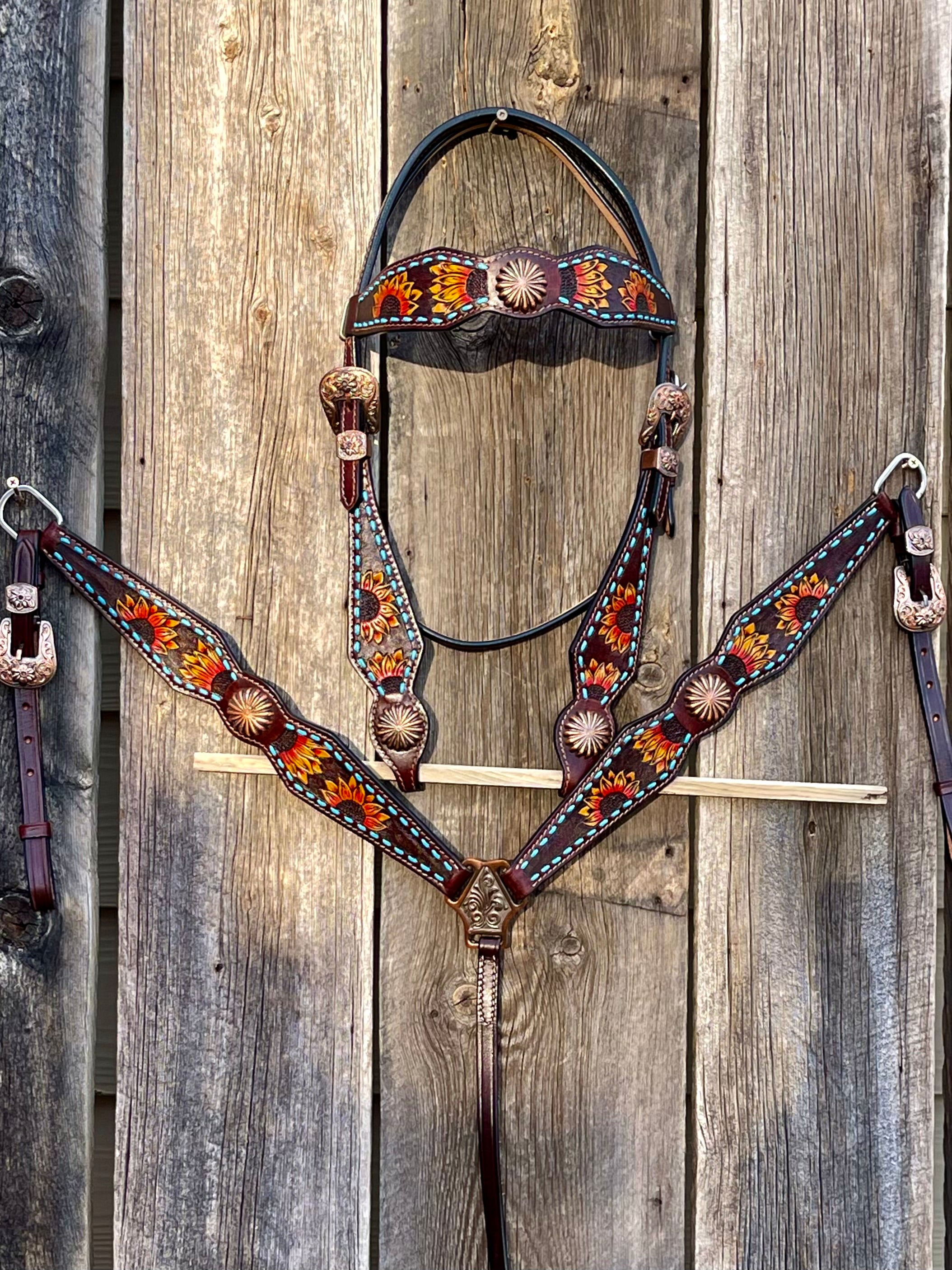 Sunflower Headstall & Breastcollar