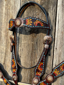 Sunflower Headstall & Breastcollar