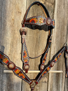 Sunflower Headstall & Breastcollar