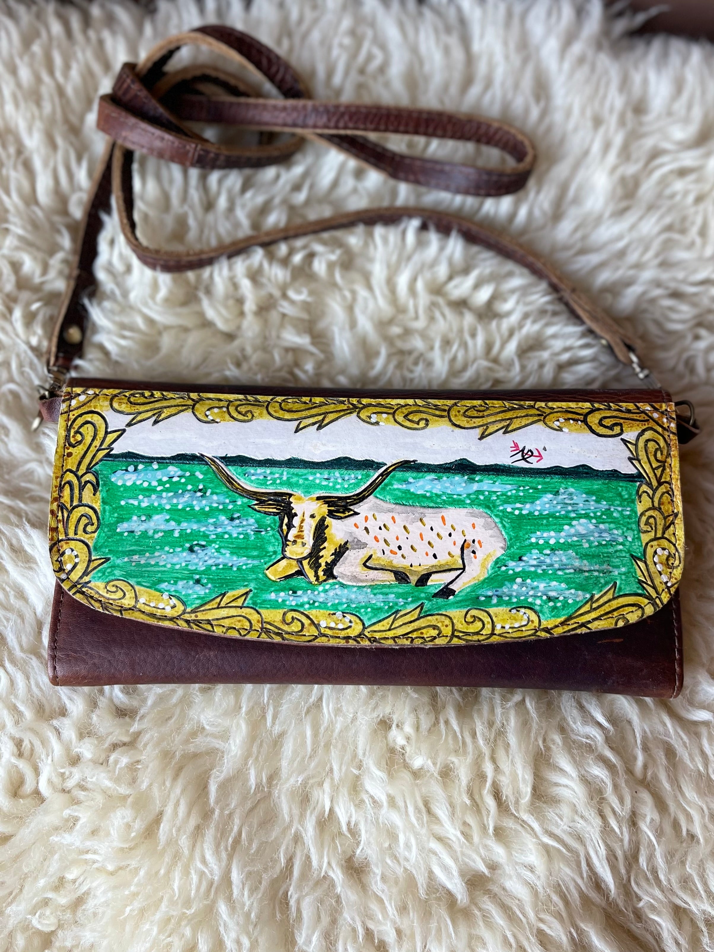 Longhorn Crossbody Wallet