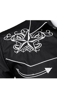 Jesse James Black Embroidery Shirt