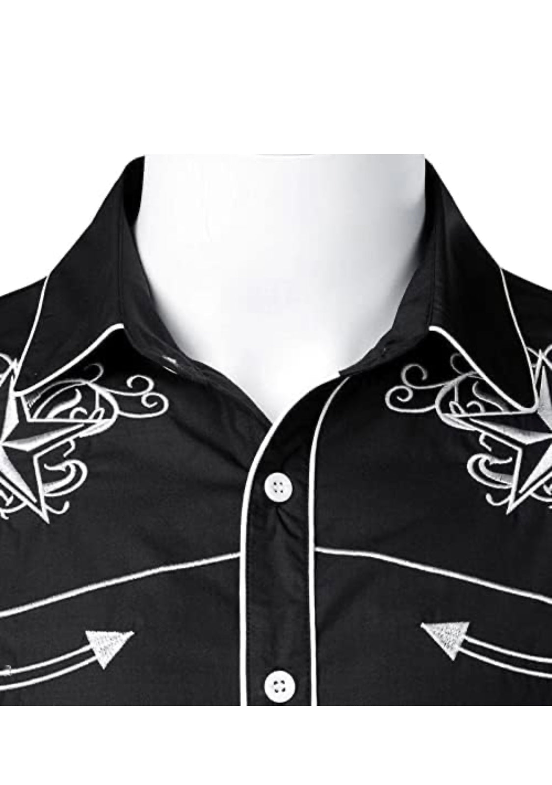 Jesse James Black Embroidery Shirt