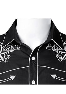 Jesse James Black Embroidery Shirt