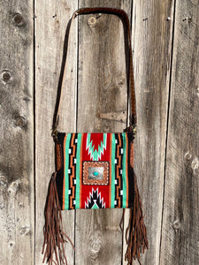 Verde & Rojo Saddle Blanket Purse