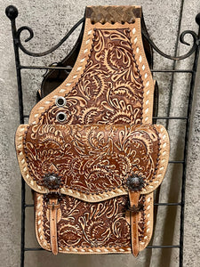 Floral Tooled Saddle Bags