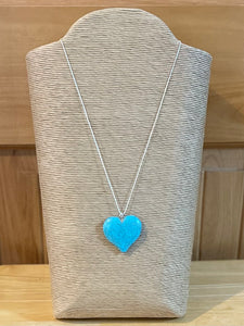 Turquoise Colored Heart Necklace