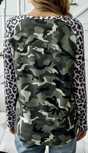 Camo & Leopard Top