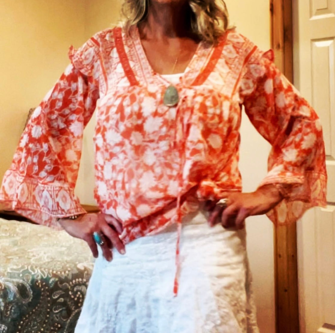 Boho Floral Tunic