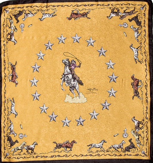 Golden Wild Mustang Cowgirl Wild Rag