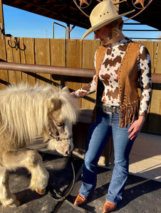 Cassie's Cow Print Top